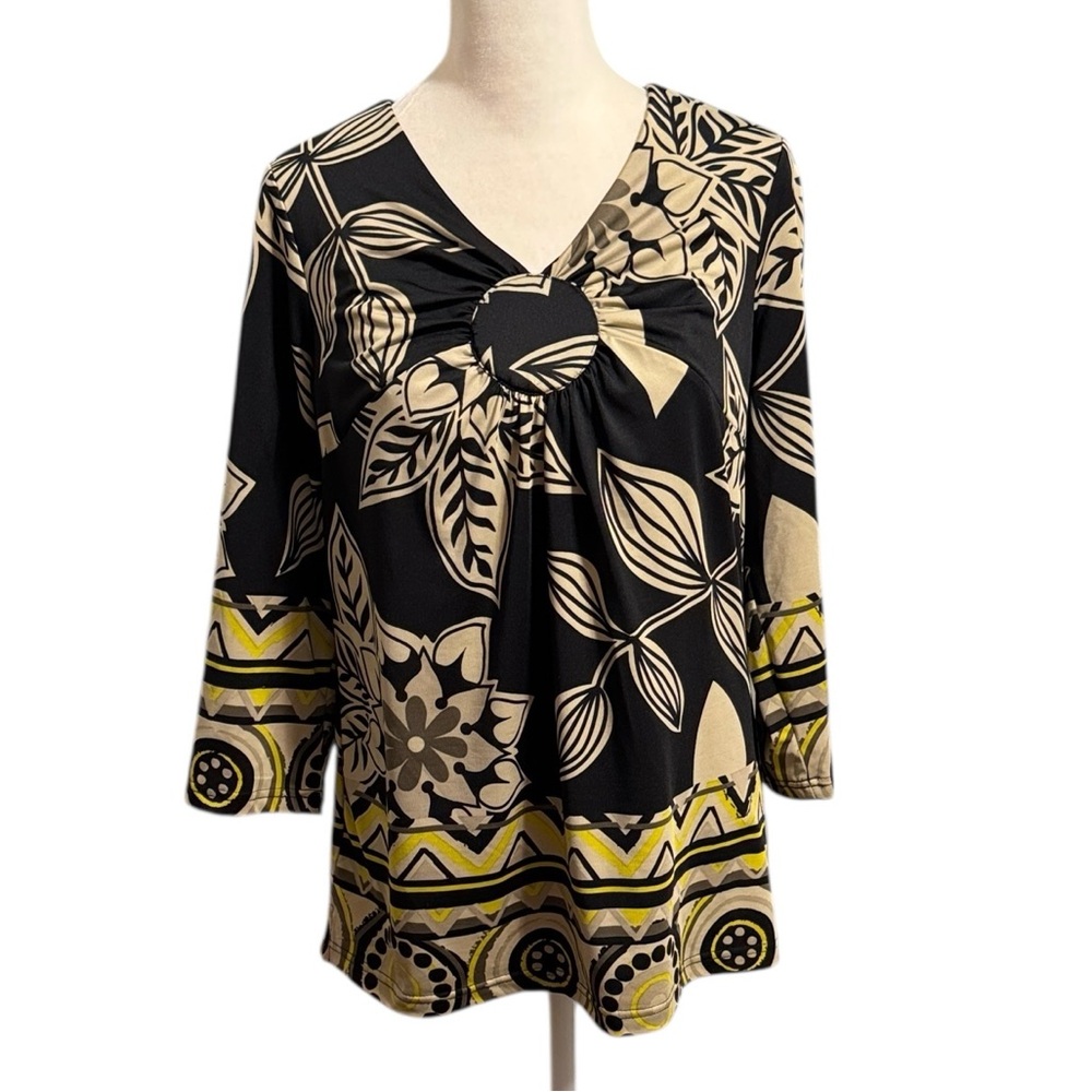 Floral tropical blouse size small